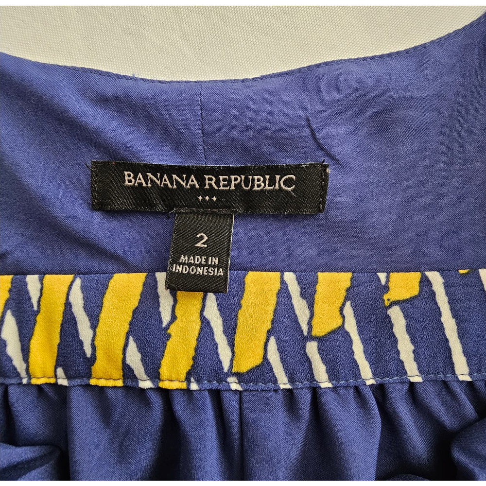 EUC *BANANA REPUBLIC* Women's Casual Empire-Waist Midi Chiffon Summer Dress 2 - Picture 14 of 14